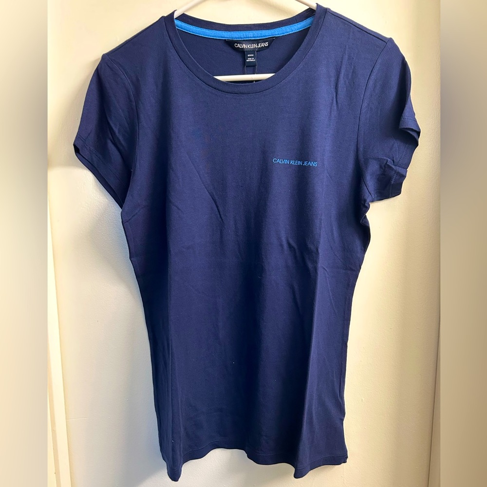 Calvin Klein Jeans Dark Blue Short Sleeve Tee, SIZE S nwt